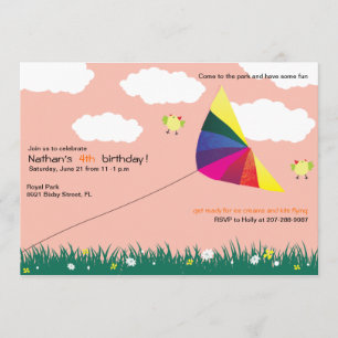Kite Flying - Invitations Anniversaires de enfants