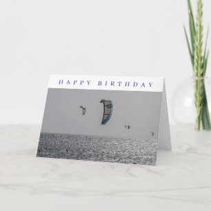 kite-surfeurs voient carte d'anniversaire