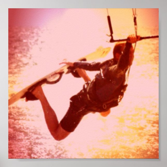 Kiteboarding Grab Poster Print (Devant)