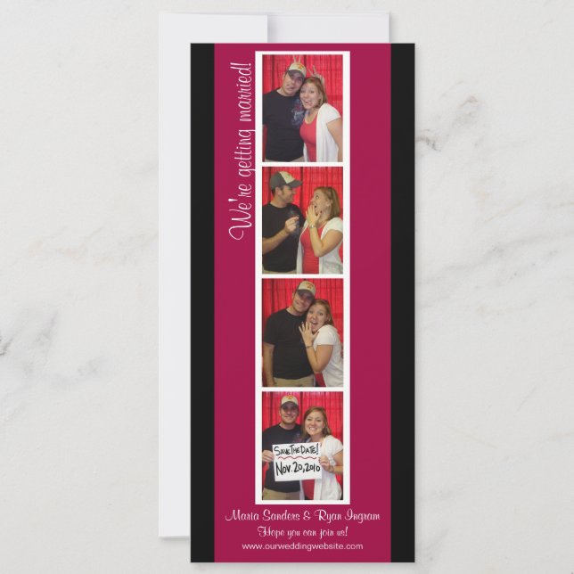 Kith de Photomaton Save the Date (Rouge & Noir) (Devant)