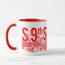 Kitschen Fatty S 9th St Mug Diner Rouge