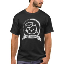 Kitten Academy Fancy Logo T-Shirt (Blanc)