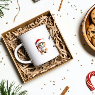Kitten avec Mug Casquette de Noël
