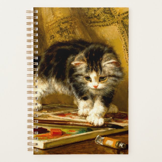 Kitten avec peinture et brosses (Devant)