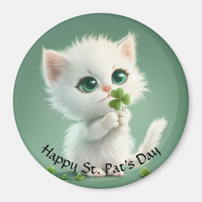 Kitten Avec Un Aimant Shamrock (Devant)