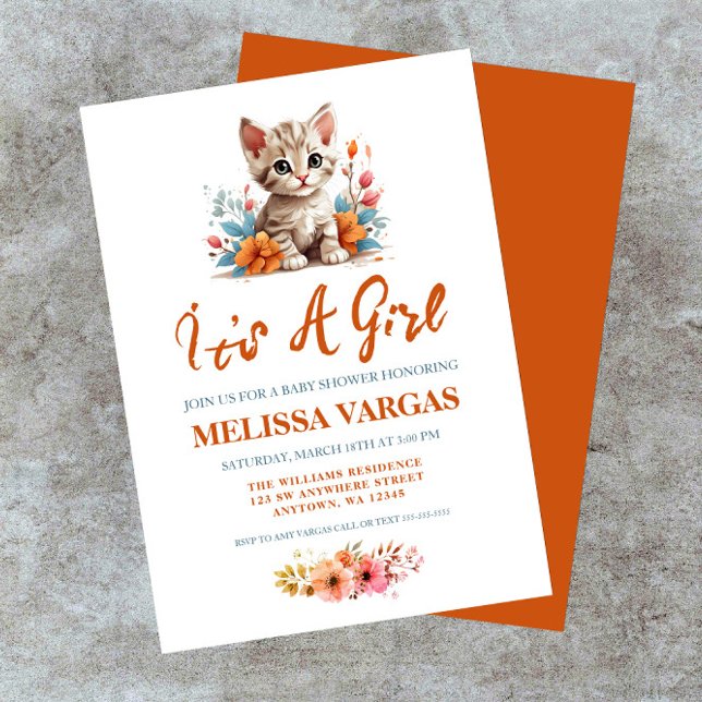 Kitten Baby Shower Invitations (Créateur téléchargé)