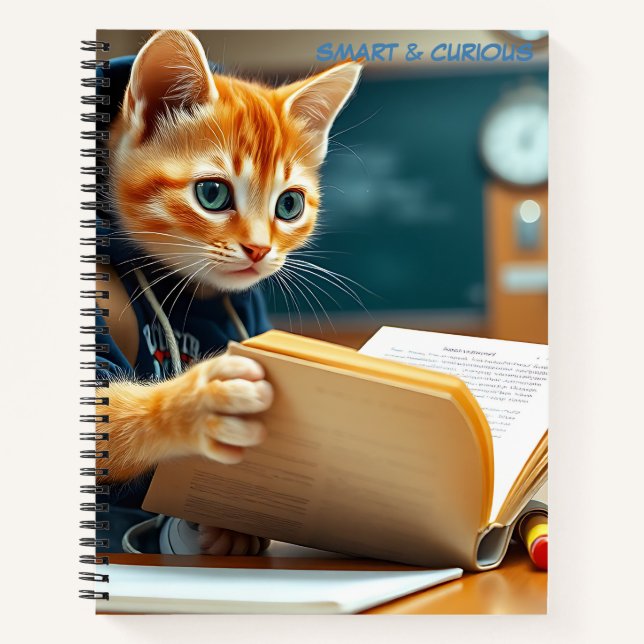 📚 Kitten Compagnon d'Étude - Cahier d'Étudiant Ad (Devant)