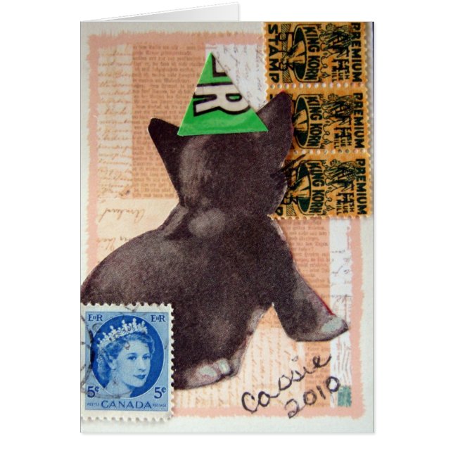 Kitten dans un Casquette de fête Collage (Devant)