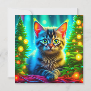 Kitten de Noël et arbres de Noël personnalisés
