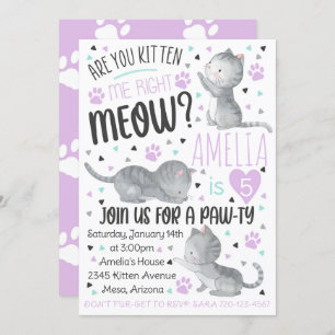 Kitten Invitation Anniversaire, Are You Kitten Me