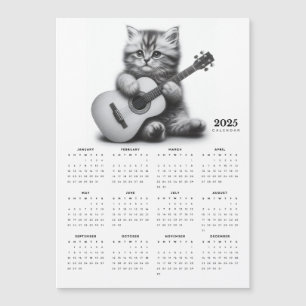 Kitten tenant une guitare acoustique Calendrier ma