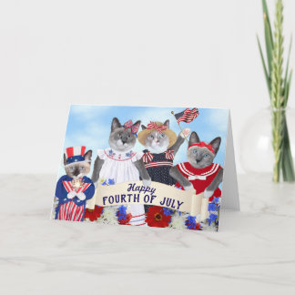 Kittens 4 juillet Carte de voeux