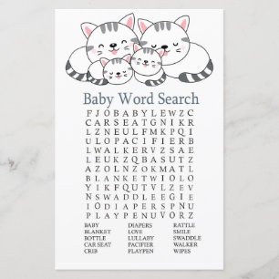 Kittens Baby shower Mot de recherche Jeu