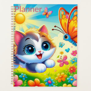 Kitty À La Recherche D'Un Planificateur De Papillo