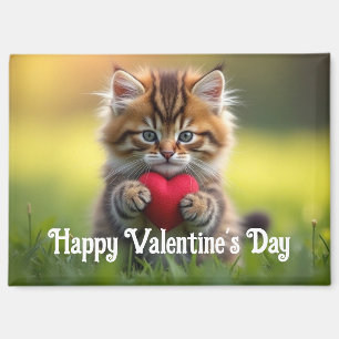 Kitty avec coeur Saint-Valentin Magnet