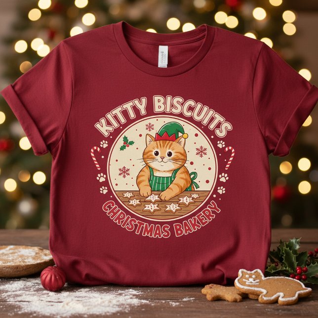 Kitty biscuits christmas Bakery Cat meme T-Shirt (Créateur téléchargé)