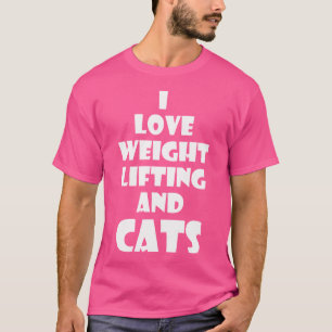 Kitty Chat Poids Lifting Cadeau Tshirt Exercice Fi