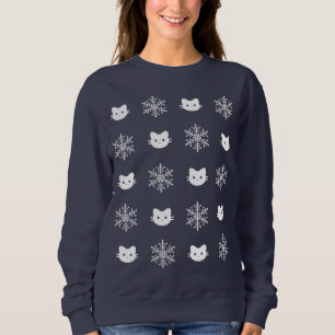 Kitty Chat Snowflake Noël Sweatshirt