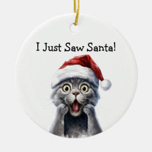 Kitty Christmas Mischief Chat Ornement