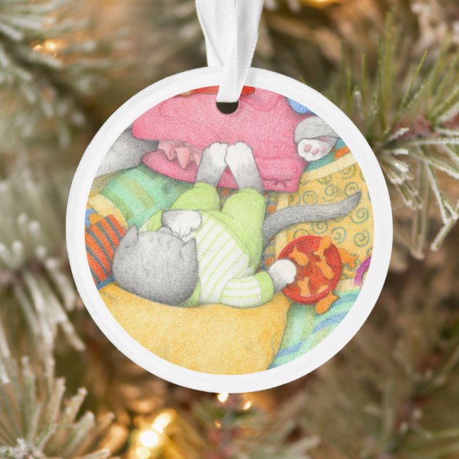 KITTY CRACKERS AU POISSON ROUGE Ornement Rond en A (Arbre)