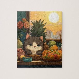 Kitty dans un panier dans le Puzzle du Soleil