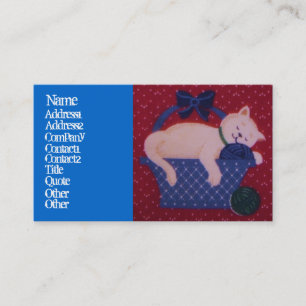 Kitty dans une carte d'affaires/profil de panier