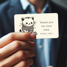 Kitty en cordes, carte de visite