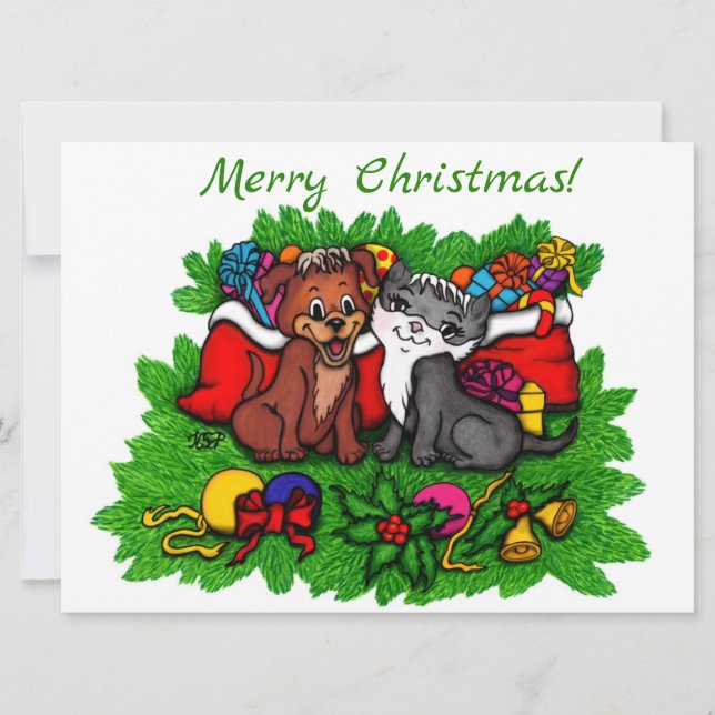 Kitty et chiot, Happy XMas (Devant)