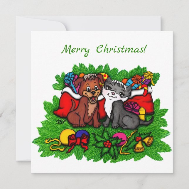 Kitty et chiot, Happy XMas (Devant)