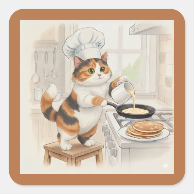 Kitty Kitchen, Calicot, Autocollants (Devant)