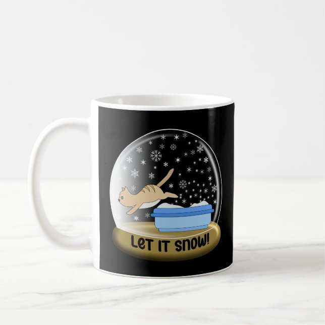 Kitty Litter Snow Globe Mug (Gauche)