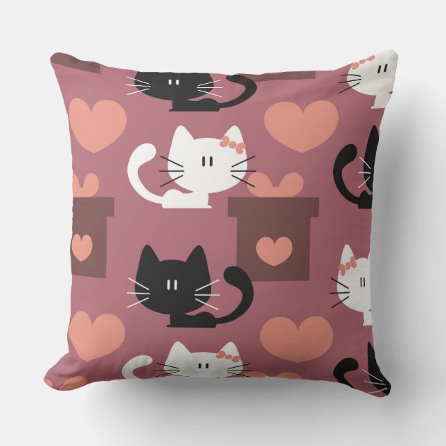 Kitty Love Coussin décoratif (Recto)