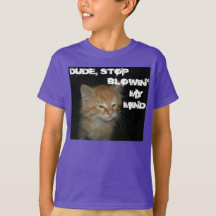 Kitty "MEC T'ARRETE DE ME FAIRE PEUR" T-shirt bio 