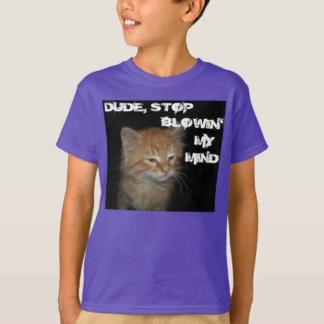 Kitty "MEC T'ARRETE DE ME FAIRE PEUR" T-shirt bio  (Devant)