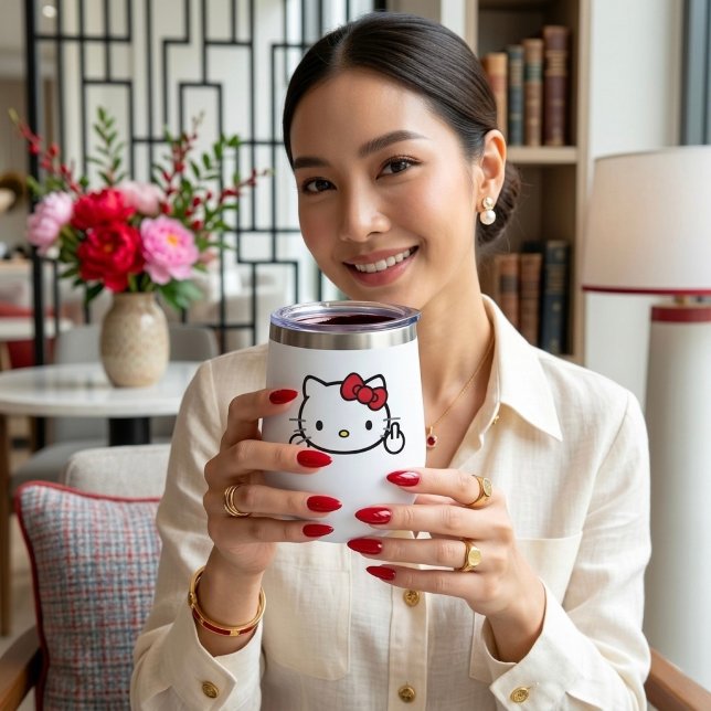 Kitty Thermal Wine Tumbler (Créateur téléchargé)