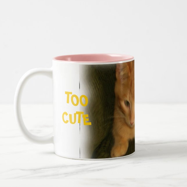 Kitty "TROP CUTE POUR LE THÉ" Mug (Gauche)