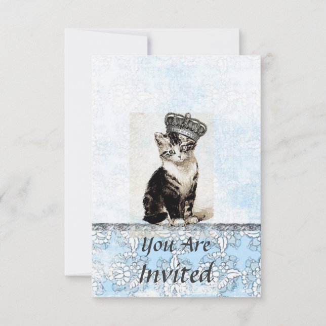 Kitty Vintage avec Invitation Blue Crown (Devant)