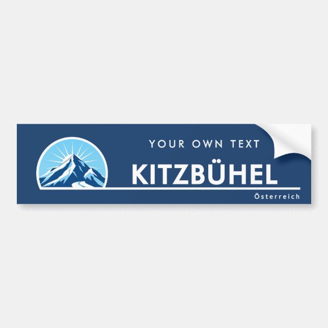 Kitzbühel Austria mountain Bumper Sticker (Devant)