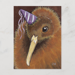 Kiwi dans un Casquette de fête - Cartes postales d