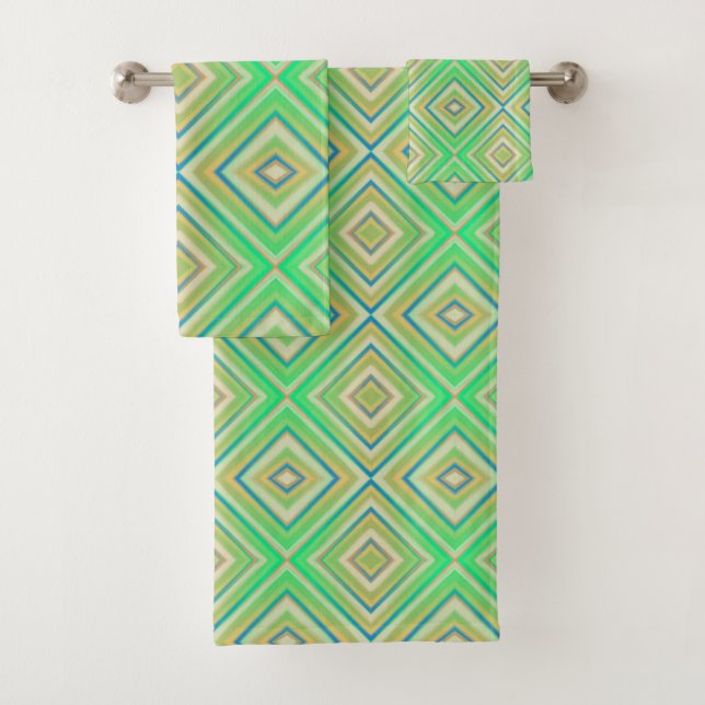 Kiwi Lime Motif Diamant Alternatif Vert (En situation)