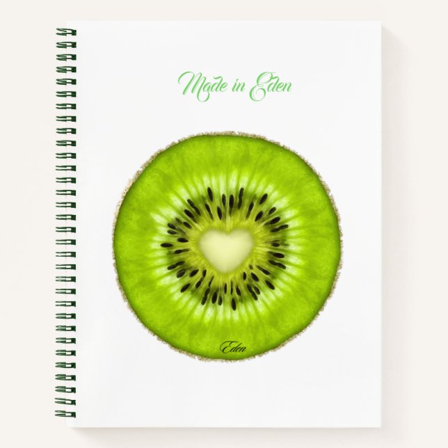 Kiwi Made in Eden carnet en spirale (Devant)