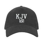 KJV 1611 Casquette de baseball noir et blanc<br><div class="desc">Une déclaration simple mais profonde de votre amour de la Bible du Roi Jacques préservée KJV 1611 de Dieu. Noir et blanc.</div>