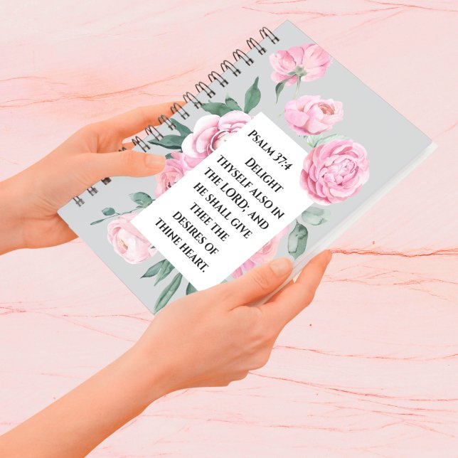 KJV Psalm Pink Peony Journal de dévotion de la fem (KJV Psalm Pink Peony Woman's Devotional Journal Notebook)