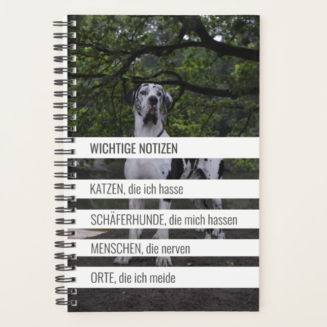 Kleiner ironischer Planer mit Doggen (Devant)