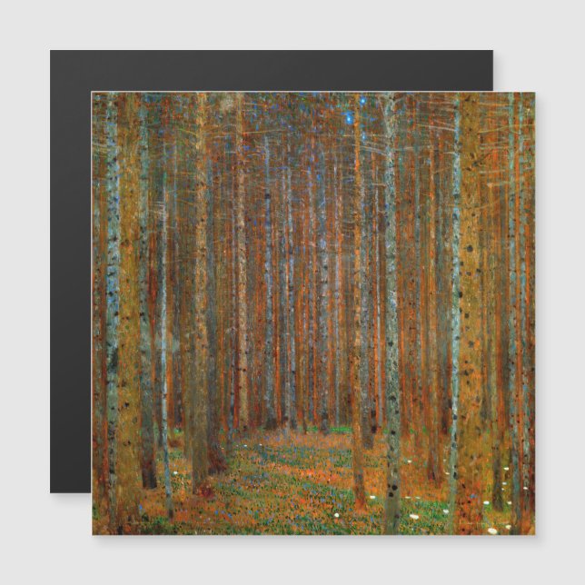 Klimt - Carte magnétique de la forêt de pins de Ta (Devant / Derrière)