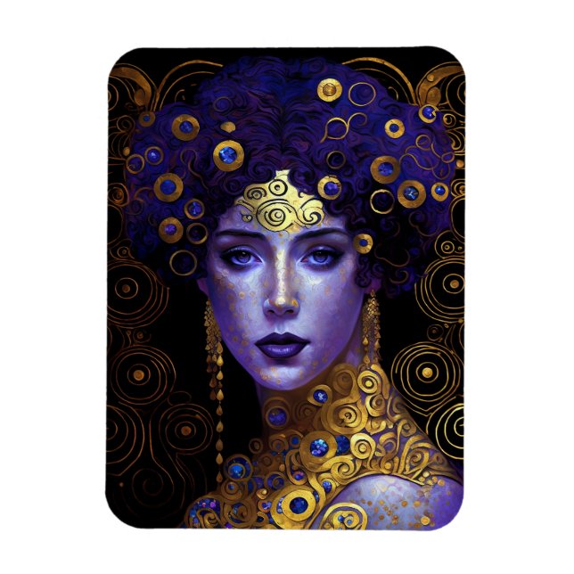 Klimt Inspiré Queen Goddess Magnet (Vertical)