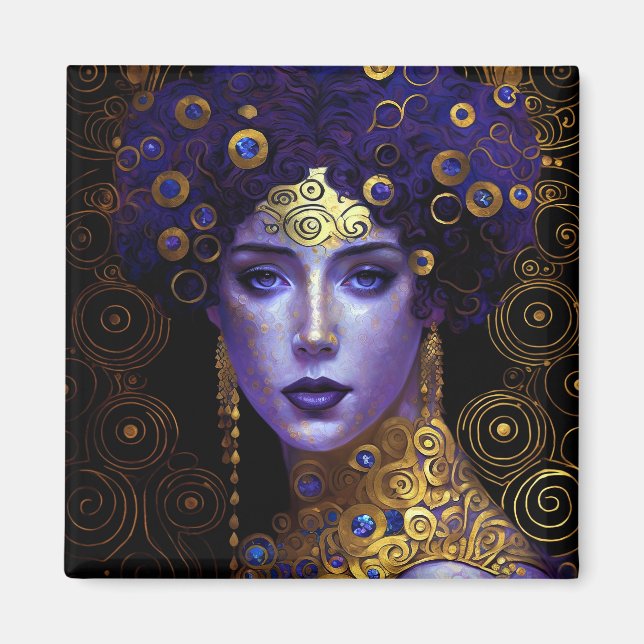 Klimt Inspiré Queen Goddess Magnet (Devant)