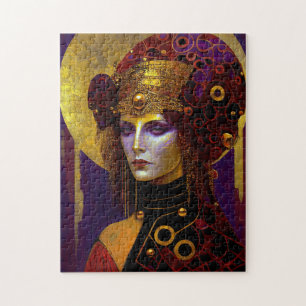 Klimt Inspiré Queen Goddess Puzzle