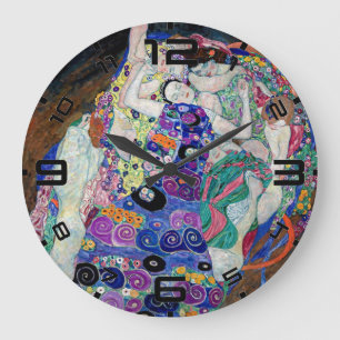 Klimt « La Vierge » Horloge murale Art nouveau