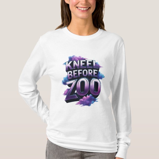 Kneel Before Zod T-Shirt - Command Respect in Styl (Devant)